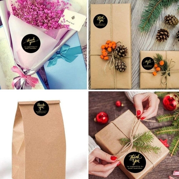 2" THANK YOU FOR SUPPORTING MY SMALL BUSINESS STICKERS•500 PK - Picture 7 of 8